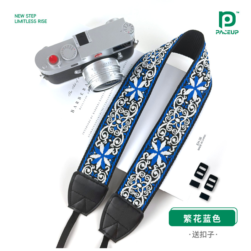 刺绣编织民族风复古文艺单反微单相机肩带摄影减压带通用单反背带详情14