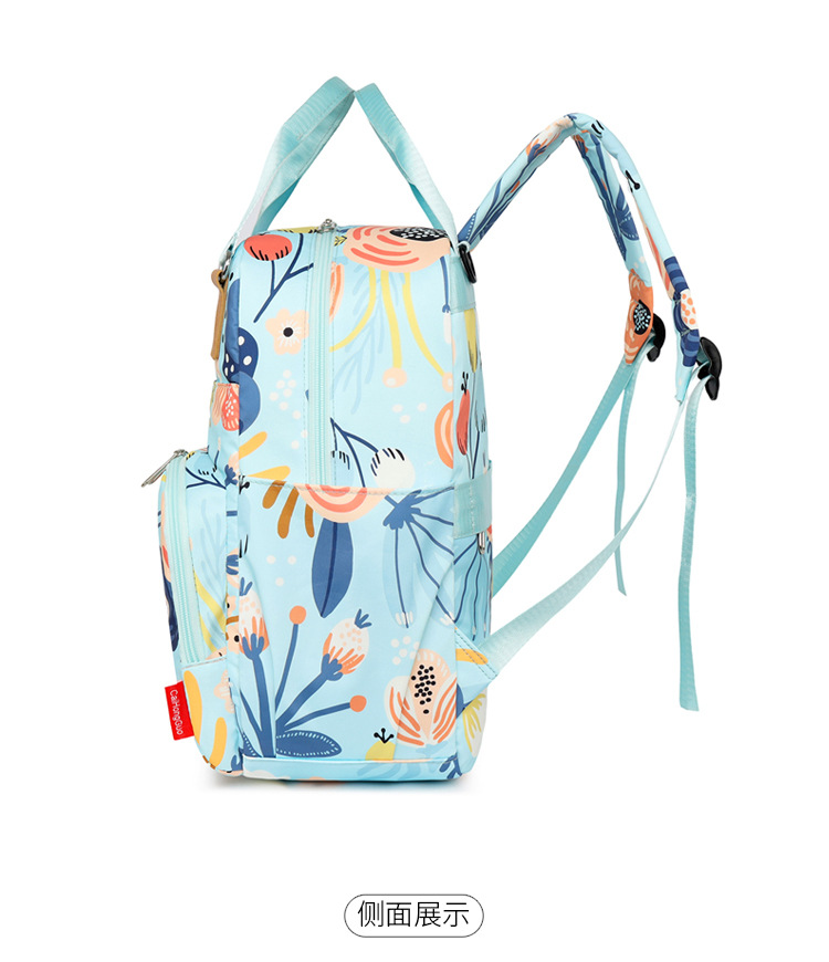 印花大容量外出双肩包时尚女背包婴儿奶瓶保温跨境热销母婴妈妈包详情27