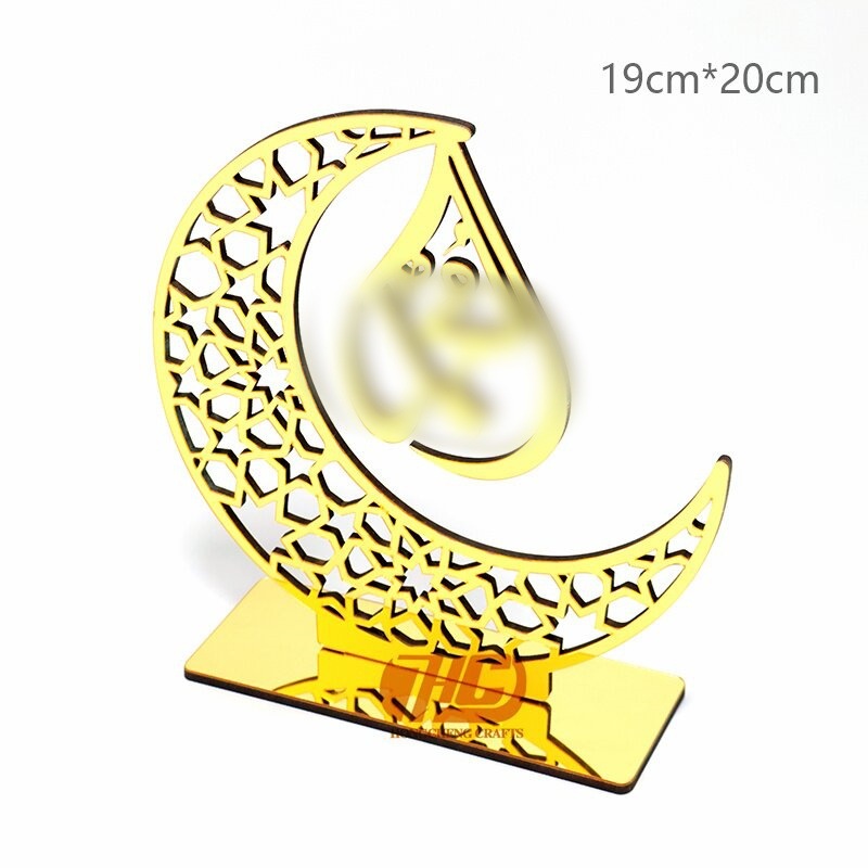 跨境月亮镂空亚克力镜面立体节日家居装饰桌面摆件摆台字母工艺品详情3