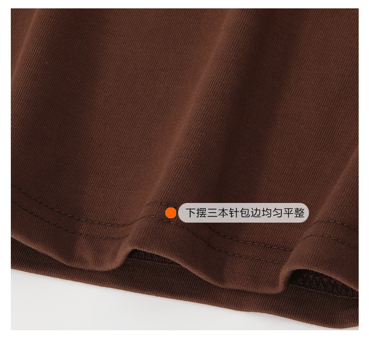 重磅男式T恤圆领精梳双纱260g短袖厚实不透宽松款文化衫现货供应详情26