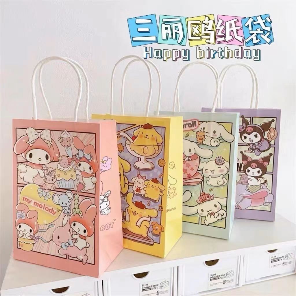 可爱卡通美乐蒂库洛米玉桂狗礼品袋购物手提纸袋饰品店小礼品袋子详情4