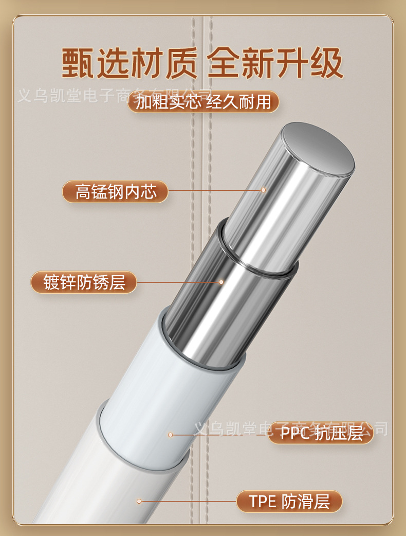 义乌凯堂爆款加粗新款特粗衣架成人衣架防滑无痕衣撑子晾衣架批发详情4