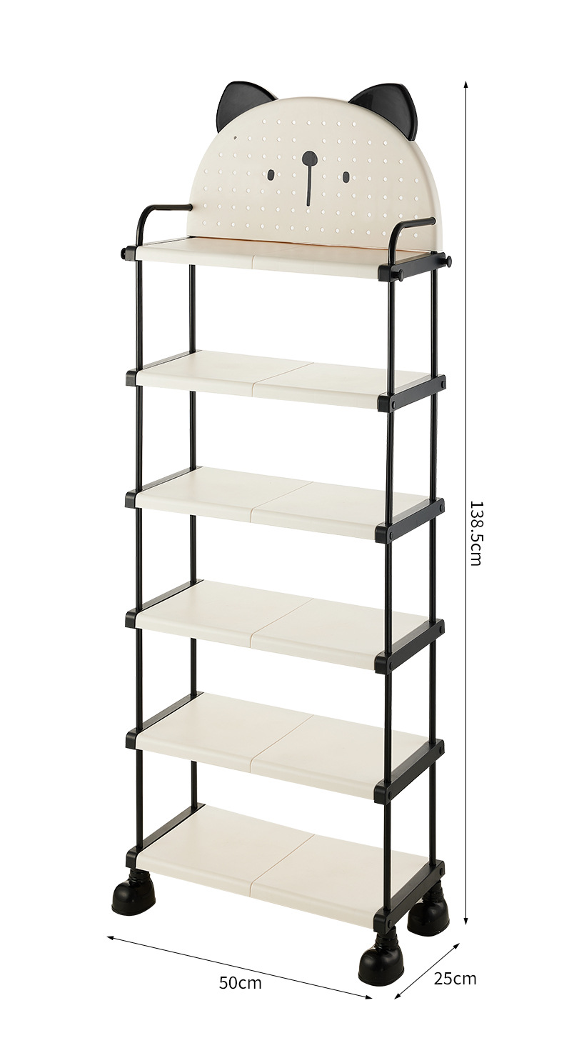 Household storage rack, perforated board shoe rack, multi-layer space-saving, multi-functional rental room, economical shoe rack cabinet pic 5