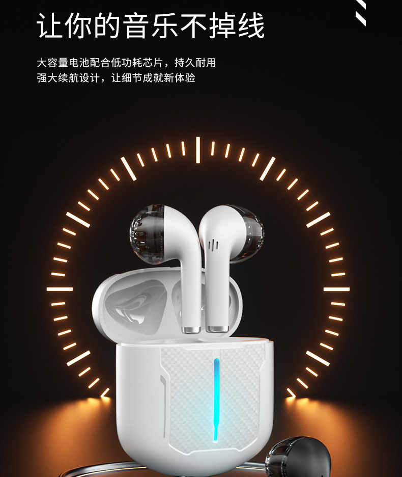 GM88 wireless Bluetooth headphones: New smart noise-cancelling, comfortable, waterproof, semi-in-ear with digital display, private mold, trendy style pic 16