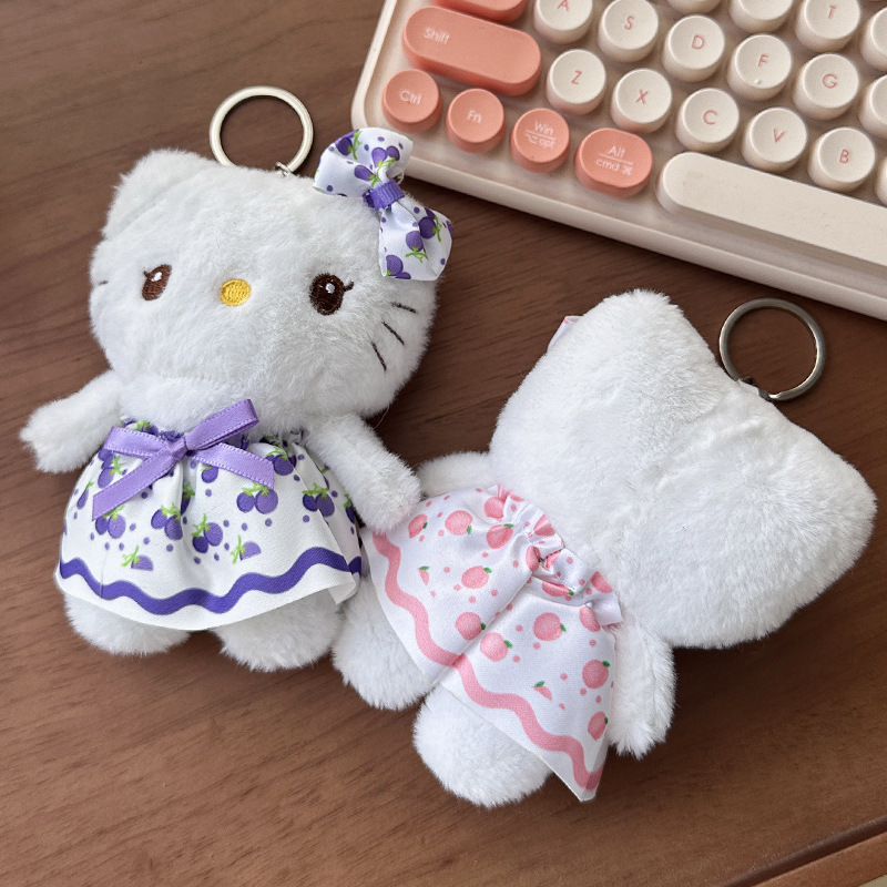 卡通毛绒玩具kt小白猫公仔可爱玩偶女生礼物娃娃小挂件批货详情11