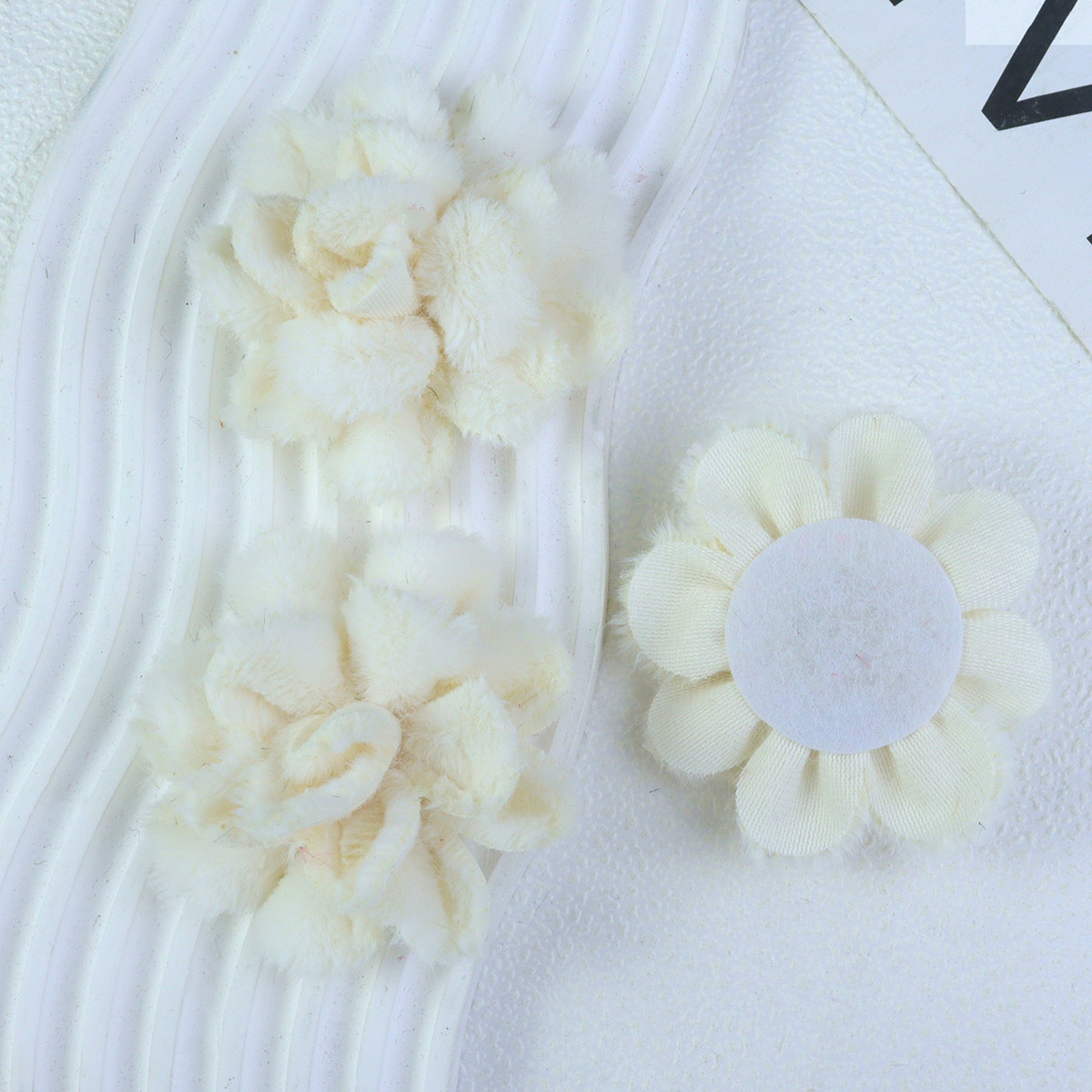 8CM毛茸茸洛丽塔饰品服装辅料可爱软乎乎花朵慵懒风山茶花diy详情6