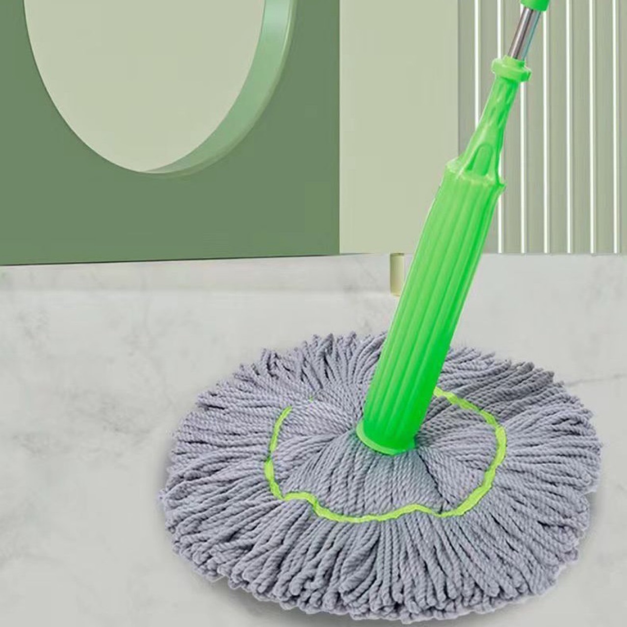 干湿两用拖把加厚套筒一秒脱水竹纤维拖头立式收纳一推拖拖把批发详情4