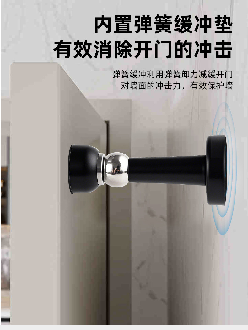 不锈钢门吸 酒店工程房门防撞防风强磁墙吸 卧室木门卫生间阻门器详情6
