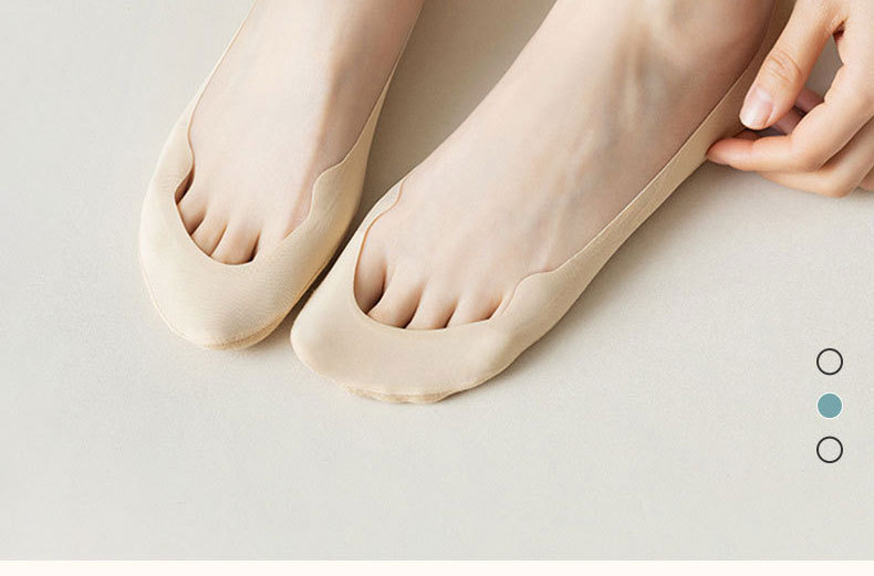 短袜子女夏季薄款防滑不掉跟冰丝袜高跟鞋护趾浅口隐形袜船袜女详情2