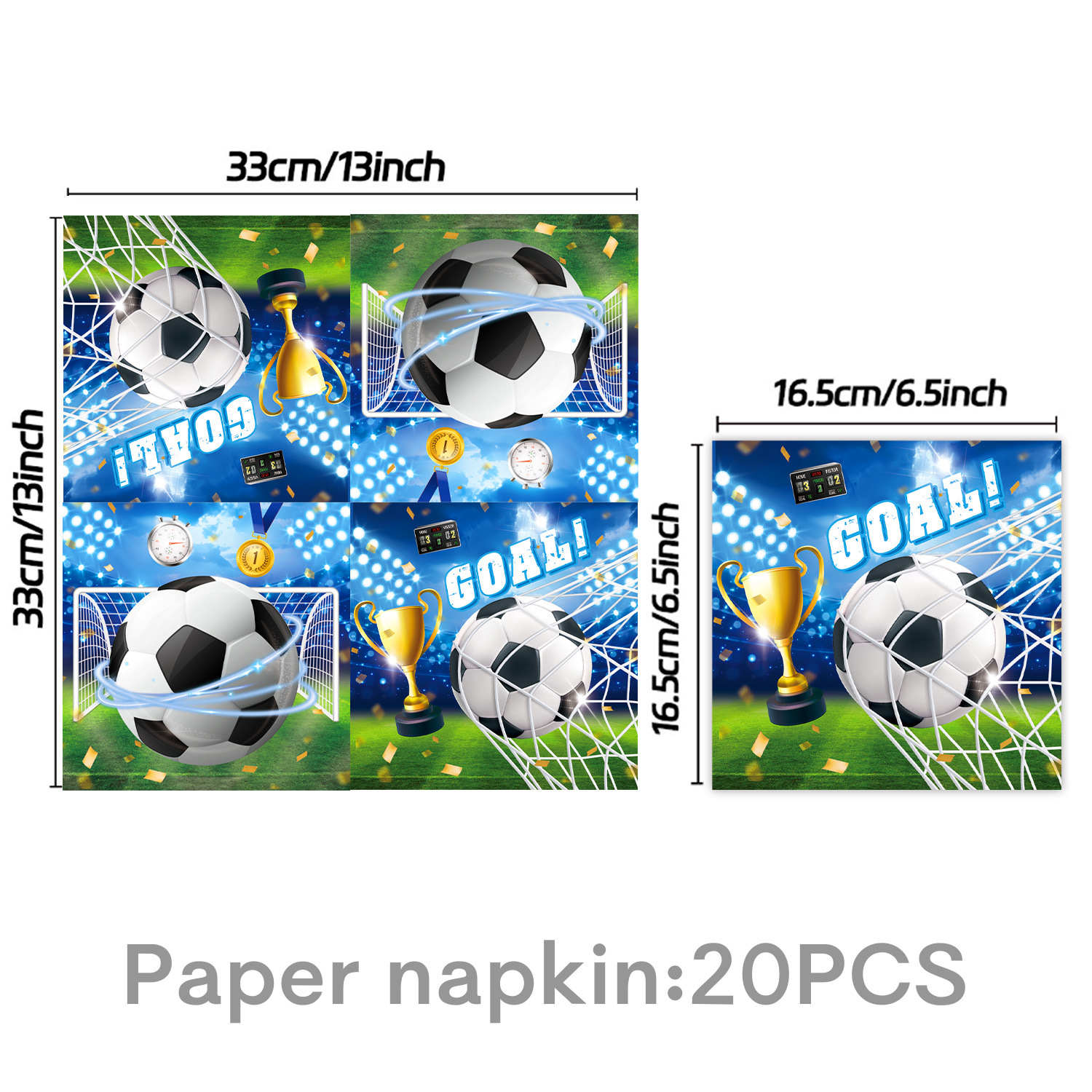 跨境新款世界杯足球一次性派对餐具纸盘纸杯纸巾运动周边生日用品详情6