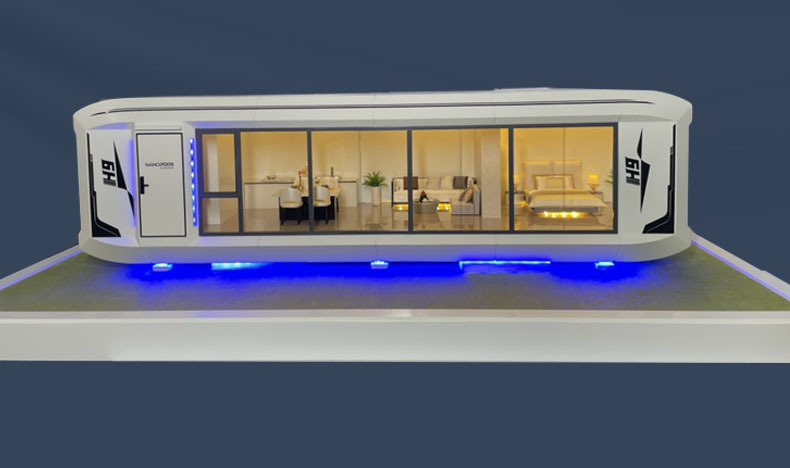 太空舱模型苹果舱模型集装箱房活动板房移动房屋模型展会模型详情3