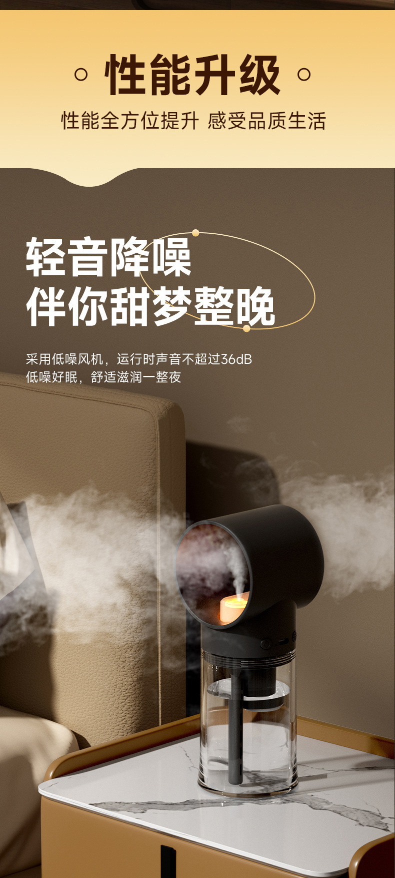 新款桌面迷你空气加湿大器家用大容量小型智能香薰机自动喷香详情8