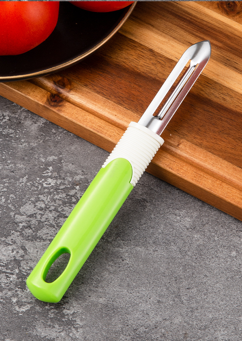 阳江正品德贤不锈钢水果刀 厨房便携削皮刀 家用切瓜刀果皮详情16