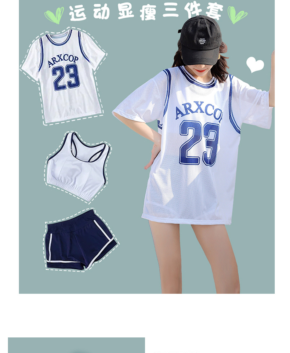 Two-piece swimsuit for women, Korean sporty conservative boxer pants, three-piece swimsuit, slimming and belt-hiding vacation swimsuit -666880 pic 50