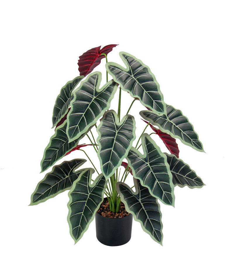 Artificial green plant 18-leaf lucky lily, plastic plant for living room, dining room, table, flowerpot decoration, outdoor garden landscaping pic 9