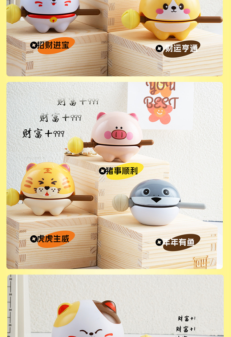 跨境小木鱼摆件办公解压情绪稳定治愈系功德解压神器摆件减压玩具详情11