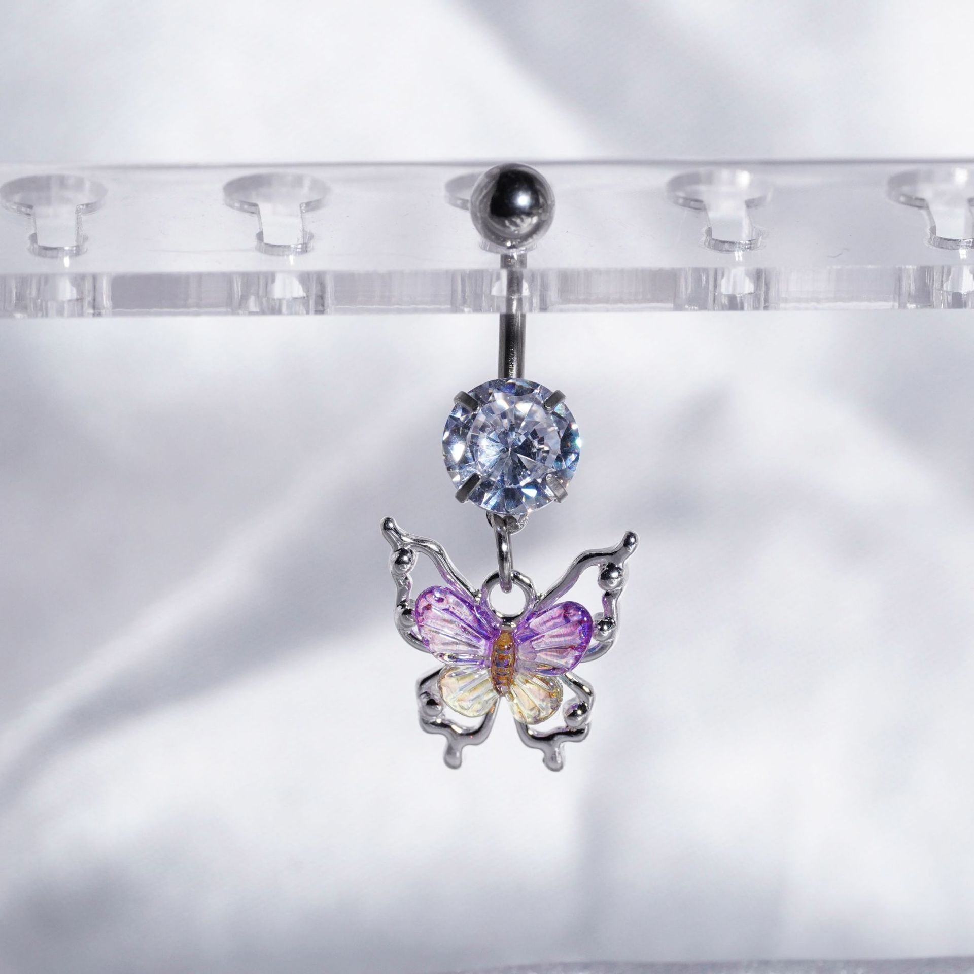 蝴蝶肚脐钉不锈钢肚脐环脐钉新款欧美跨境热销人体穿刺饰品ins风详情10