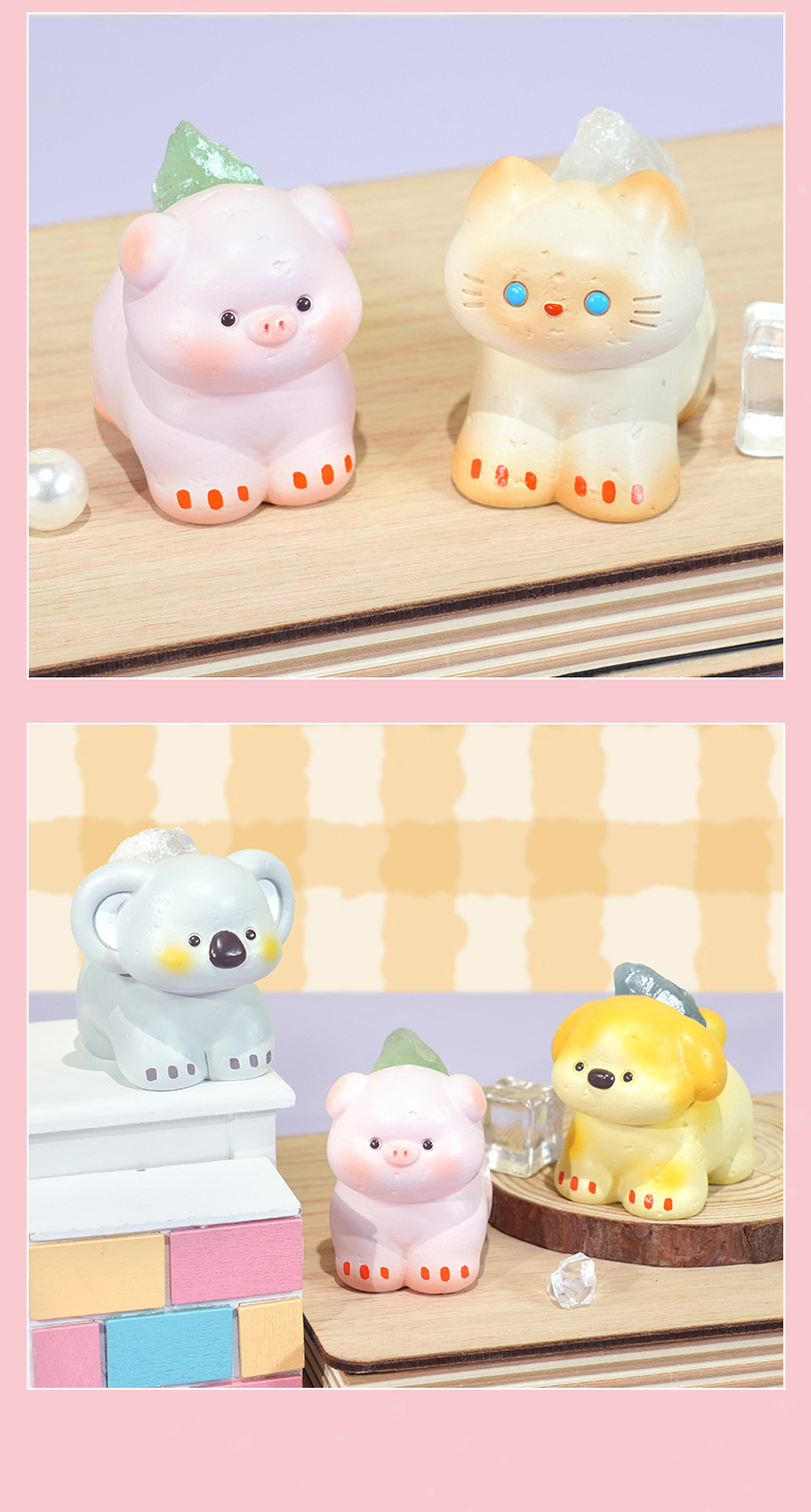 贝贝驮水晶盲盒可爱动物手办摆件小礼品网红惊喜生日礼物装饰香氛详情10