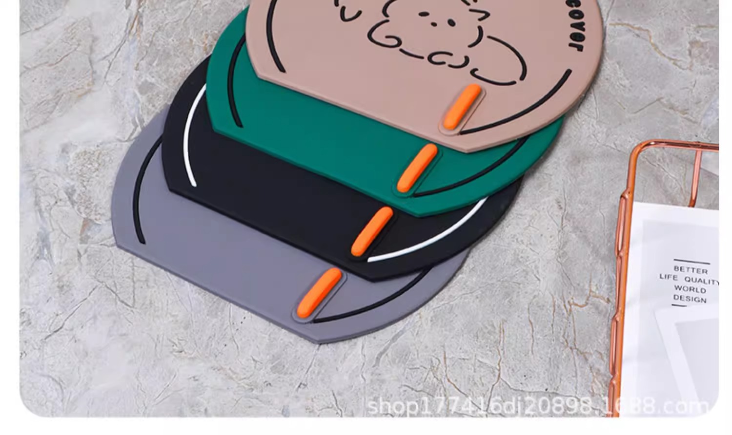 卡通地漏防臭硅胶垫下水道密封堵口防返臭盖卫生间浴室防反味通用详情22