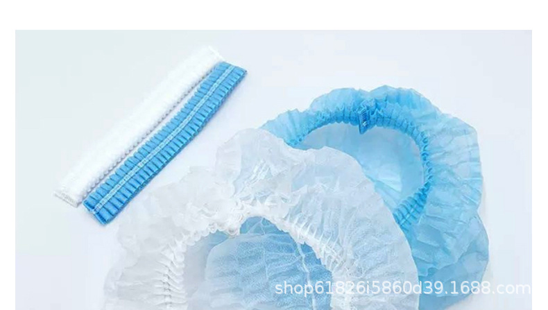一次性无纺布民用条形帽厨房工作车间食品加工防尘帽透气头套厂家详情21