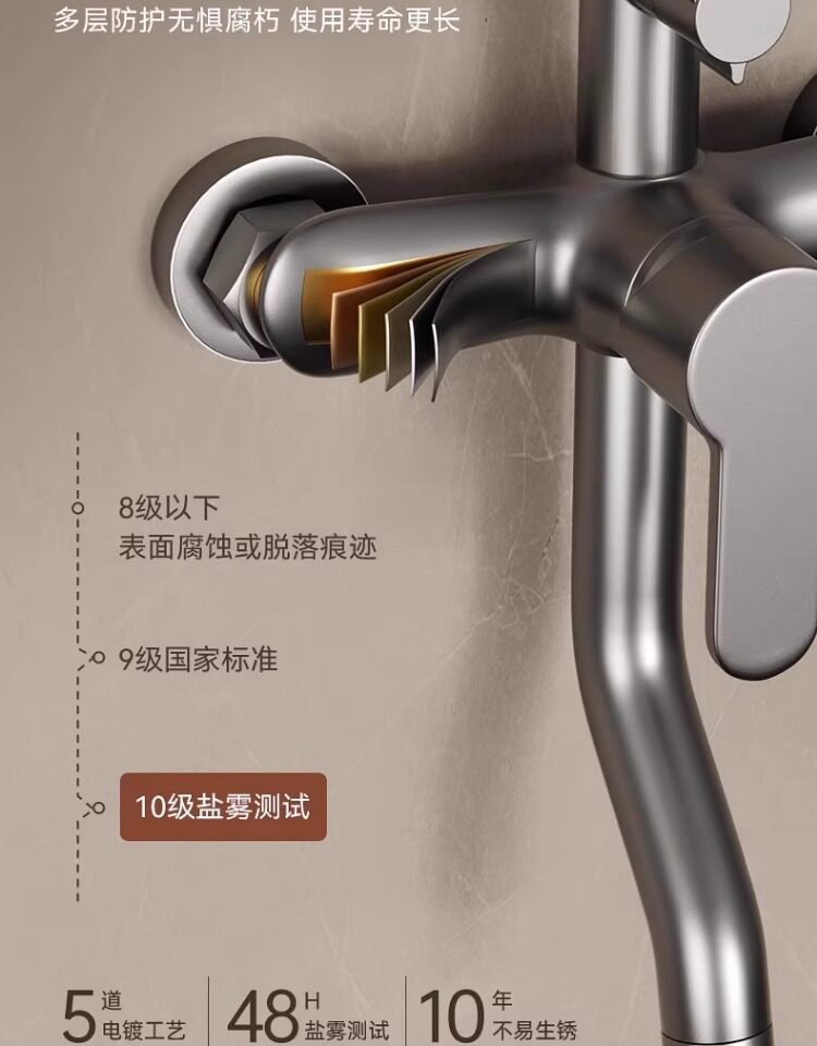 包安装精铜淋浴花洒套装家用卫浴增压喷头洗澡淋浴器整套2026新款详情12