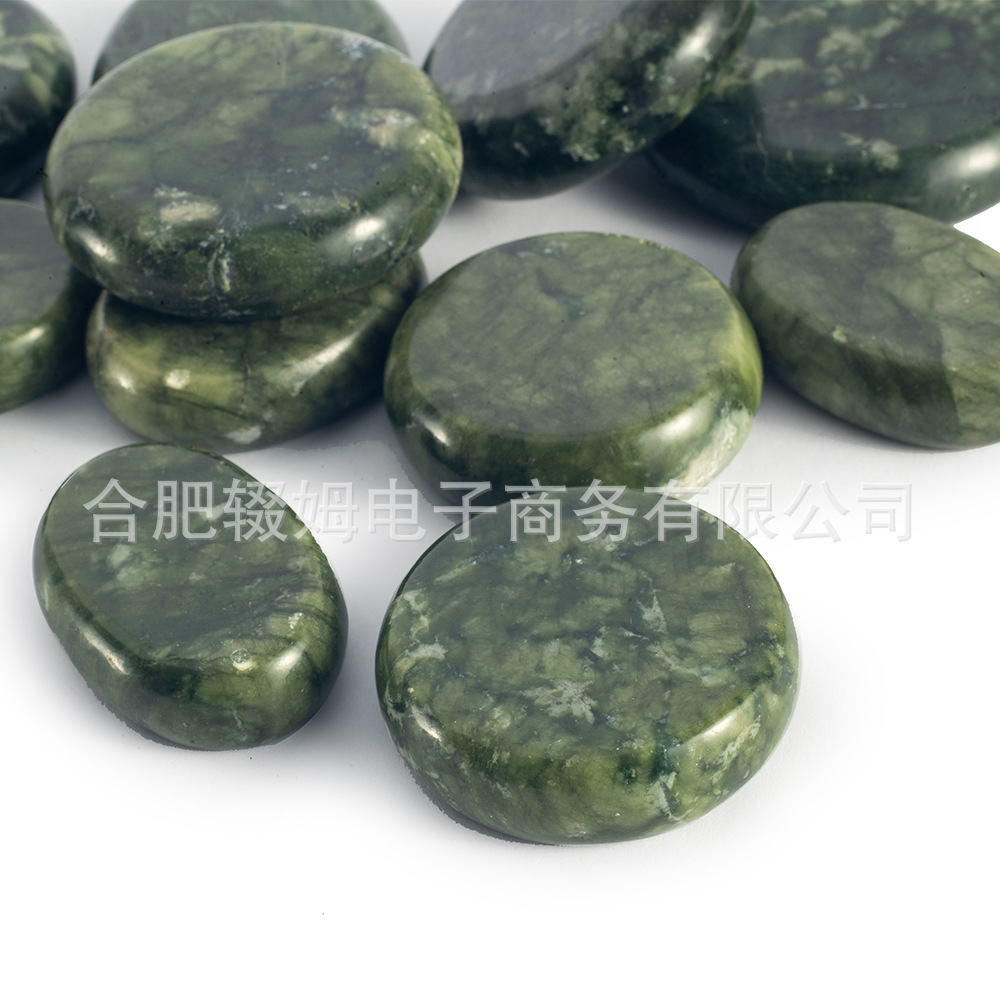 橄榄绿玉恒温加热能量石SPA热石美容院足疗足浴精油推拿按摩石详情23