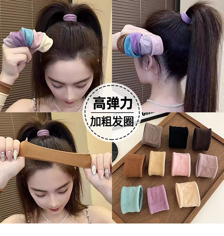 肌肤感面膜发圈无接缝发绳女2025新款头绳女高弹力扎头发超宽皮筋详情34