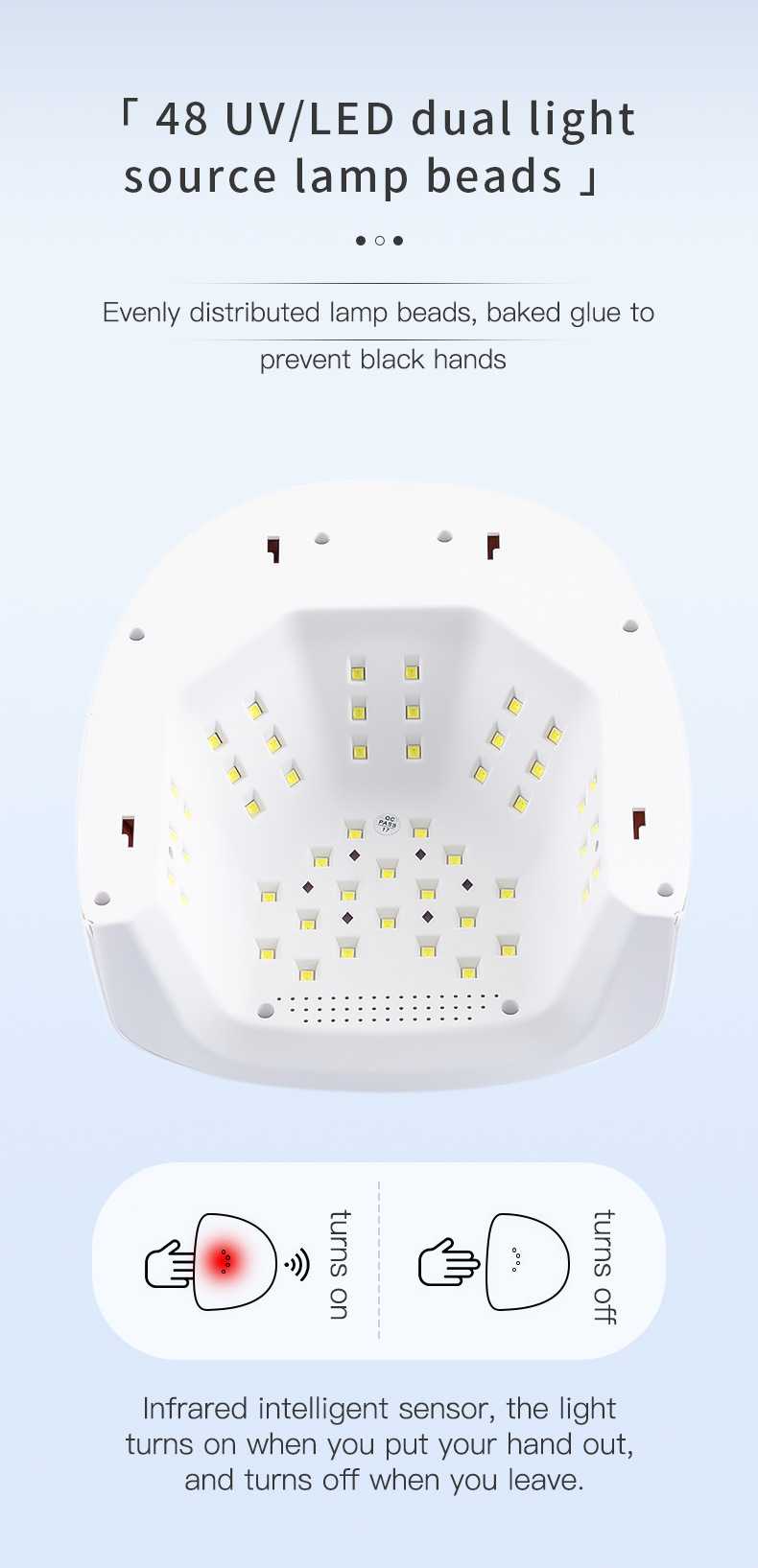 Cross-border S20 Nail Lamp, 200W Nail Light Therapy Lamp, Quick-drying Nail Glue Light Therapy Lamp, Three-speed Timed Nail machine pic 13