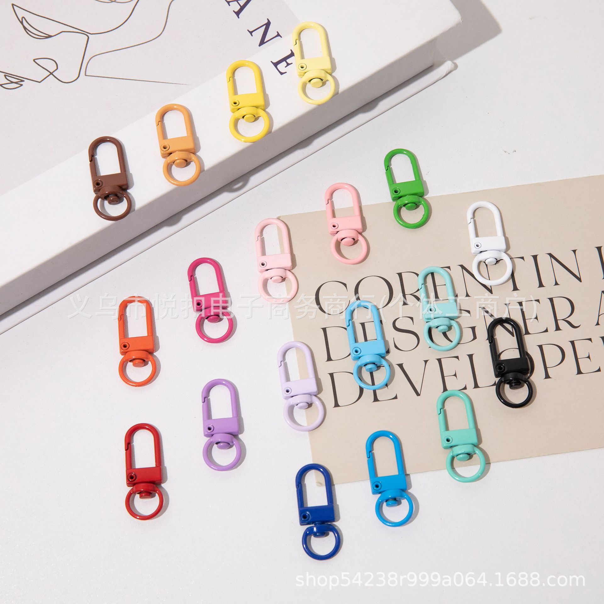 25mm spring ring diy jewelry accessory, candy-colored baked paint open ring hardware keychain accessory pic 3