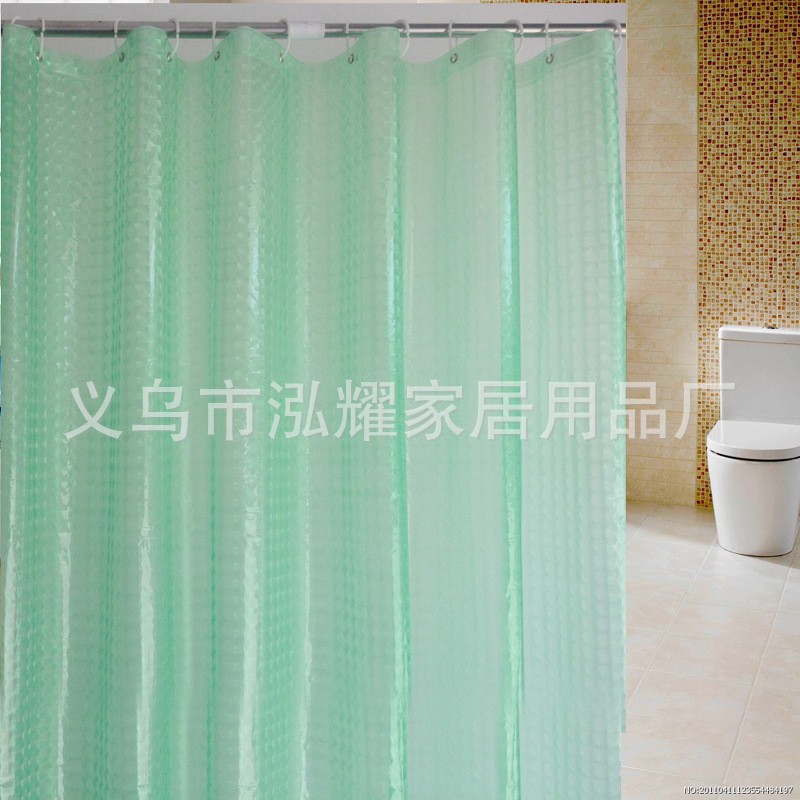 厂家批发加厚浴帘布3D浴室帘洗澡防水卫生间隔断EVA浴帘防水防霉详情2