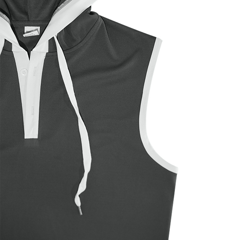 欧美跨境亚马逊2025夏新款男士背心重磅连帽坎肩潮牌休闲无袖T恤详情22