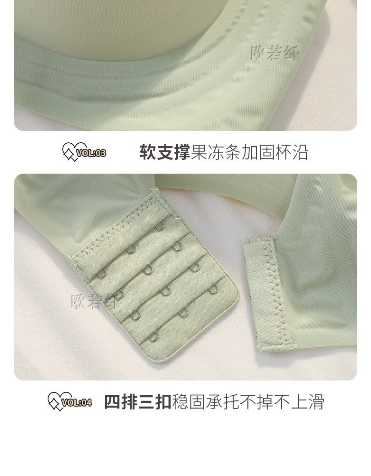 漫画胸内衣女小胸聚拢夏季薄款聚拢软支撑无钢圈一片式无痕文胸罩详情14