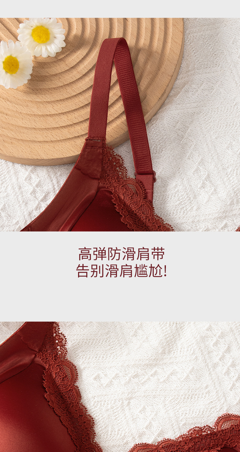 2026新款果冻条蕾丝透气无钢圈无痕内衣女士聚拢防下垂文胸胸罩舒适柔软详情22