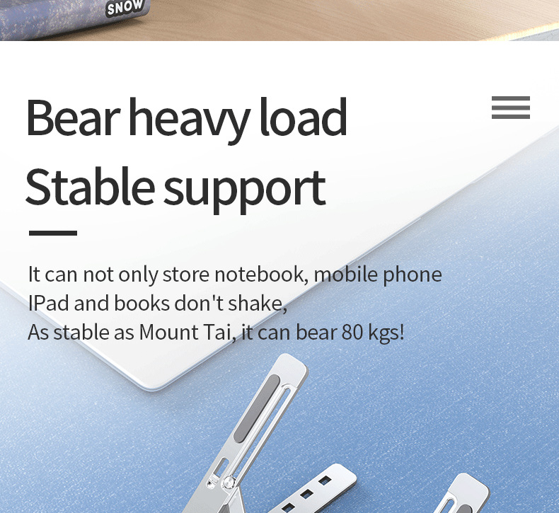 Cross-border computer stand, notebook lift and heat dissipation stand, portable storage, aluminum alloy multi-functional N3 pic 29