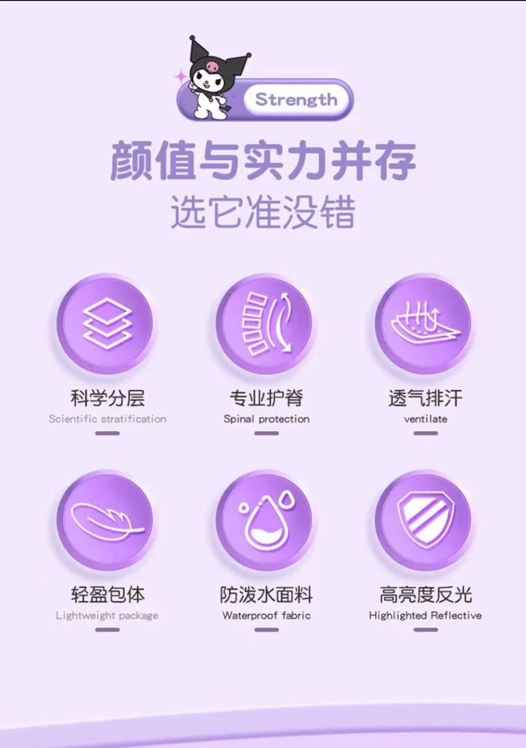 跨境外贸书包小学生女减负一二三到六年级大容量可爱美乐蒂儿童详情2