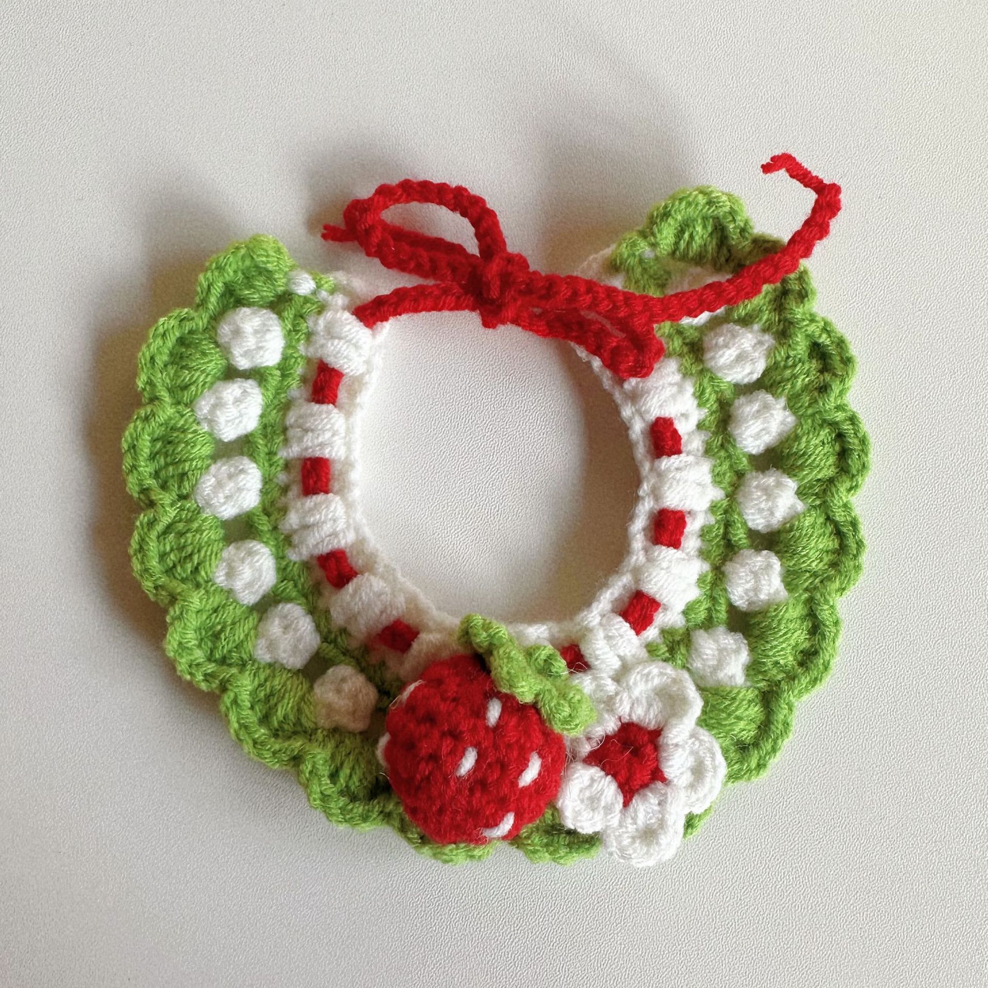 Pet hand-woven necklaces, cute cat knitted necklaces, kitten neck rings, small dog neck decorations pic 45