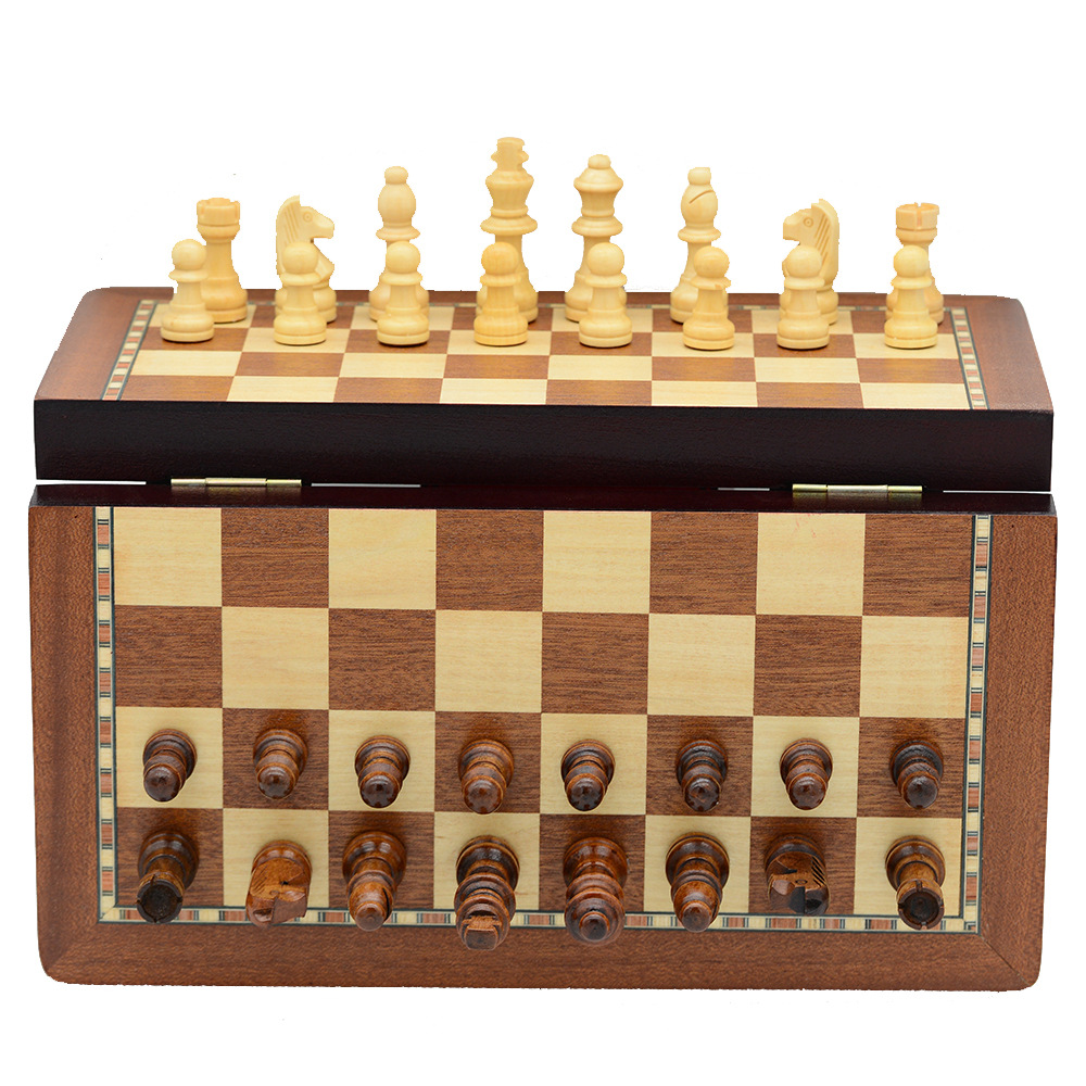 跨境国际象棋29CM松木质强磁可折叠含双后专业级棋牌桌游玩具厂家详情5