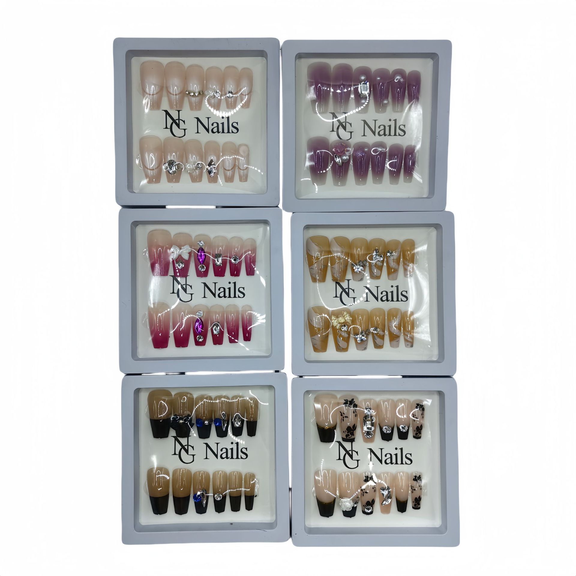 Wearable nail, wearable nail plate, nail patch, high-end feel, detachable artificial nail for summer, wearable nail plate pic 6