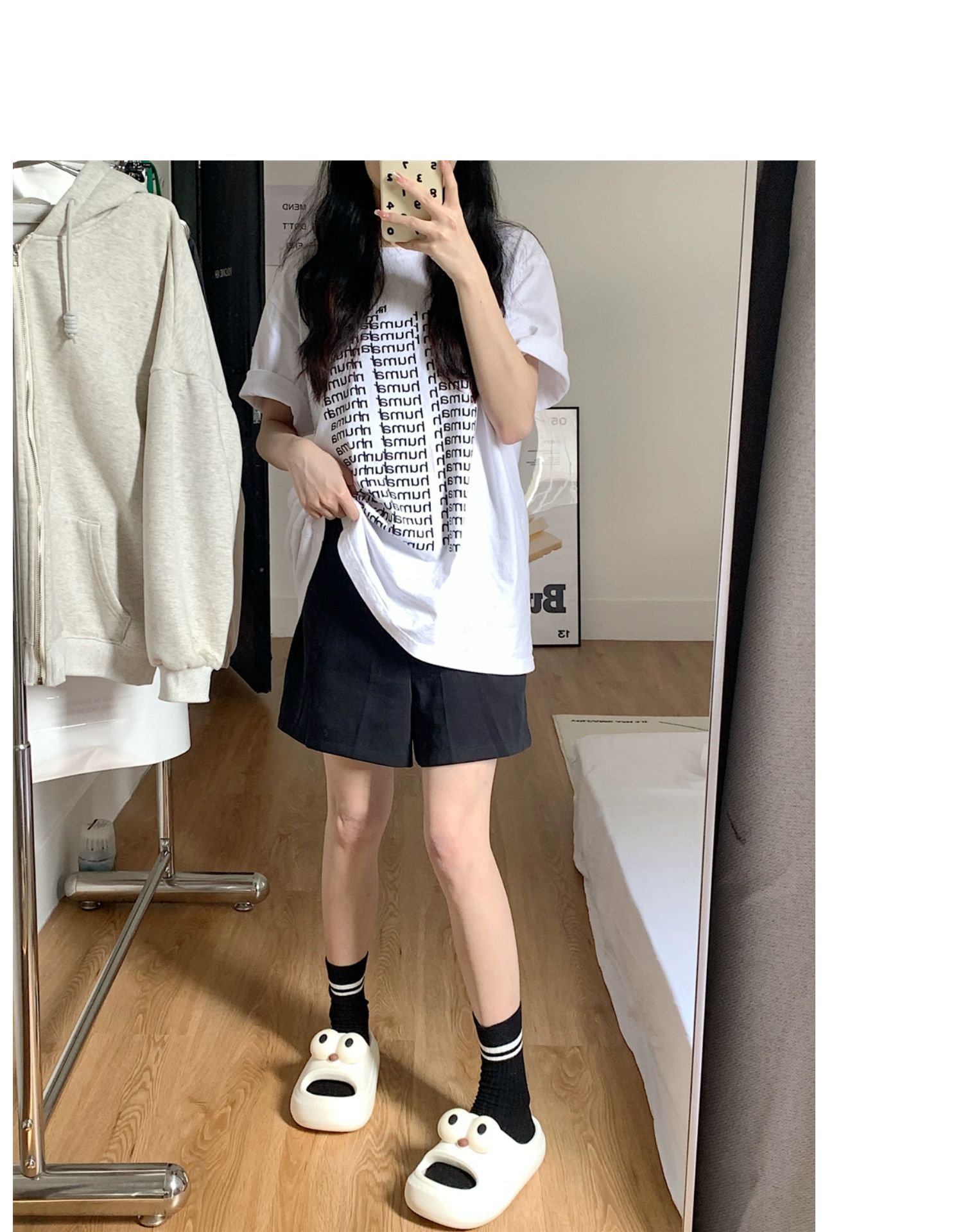 网红趣味大眼睛可爱踩屎感包头拖鞋女夏季厚底居家凉拖外穿一字拖详情35