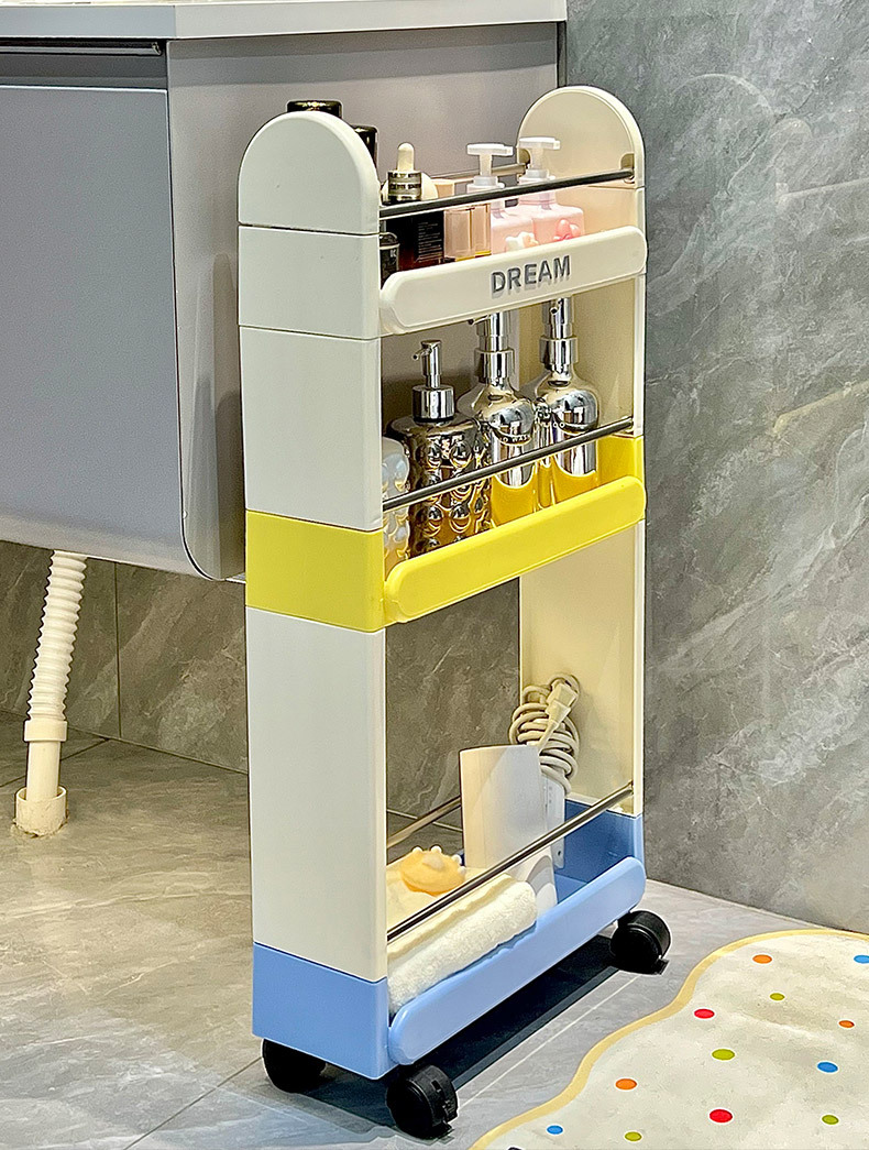 缝隙超窄柜冰箱外侧厨房卫生间浴室置物架洗衣机边收纳夹缝置物架详情26