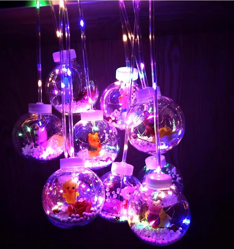 Internet-famous luminous hand-held bouncy ball lanterns, transparent flashing cartoon balls, night market square street stalls, Douyin cool toys pic 11