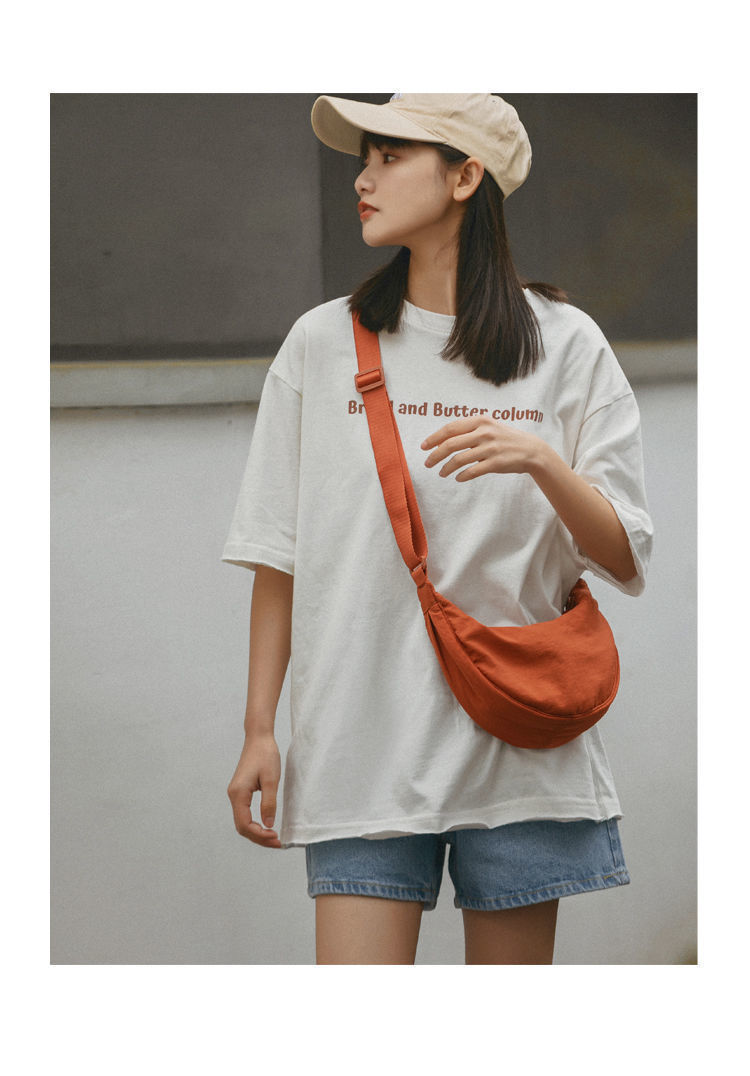时尚休闲女式斜挎包百搭单肩包2024夏季优家同款轻便尼龙饺子包详情16