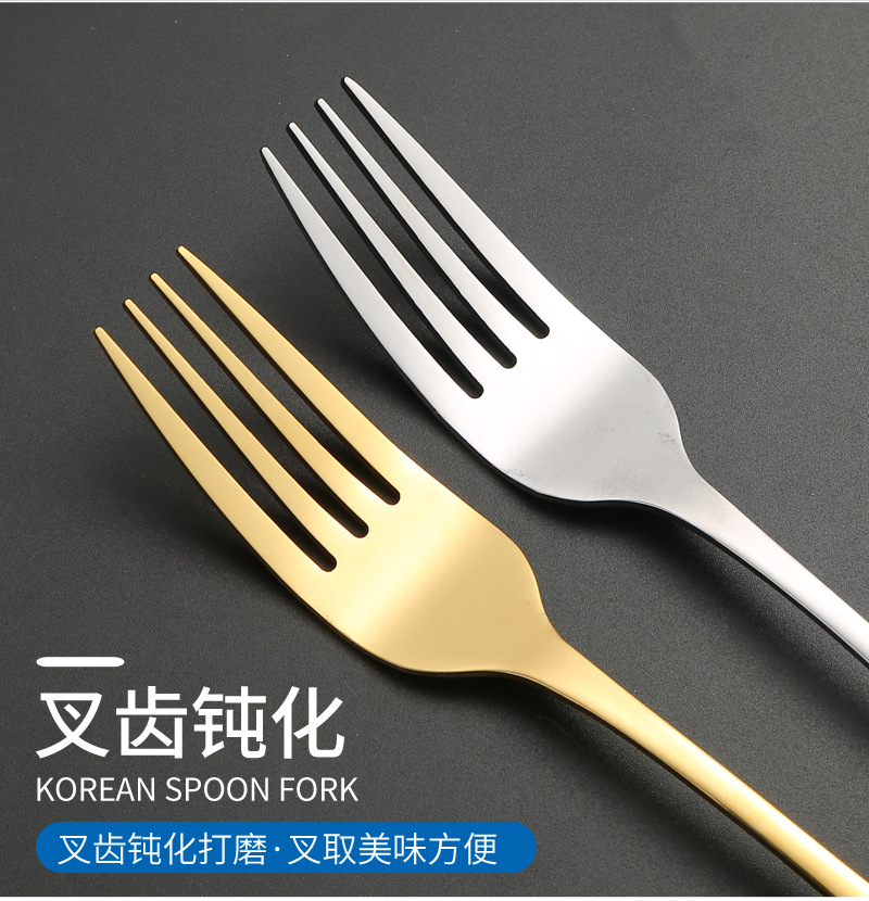 亚马逊跨境不锈钢刀叉勺牛排刀叉四主件酒店西餐刀叉创意餐勺餐叉详情12