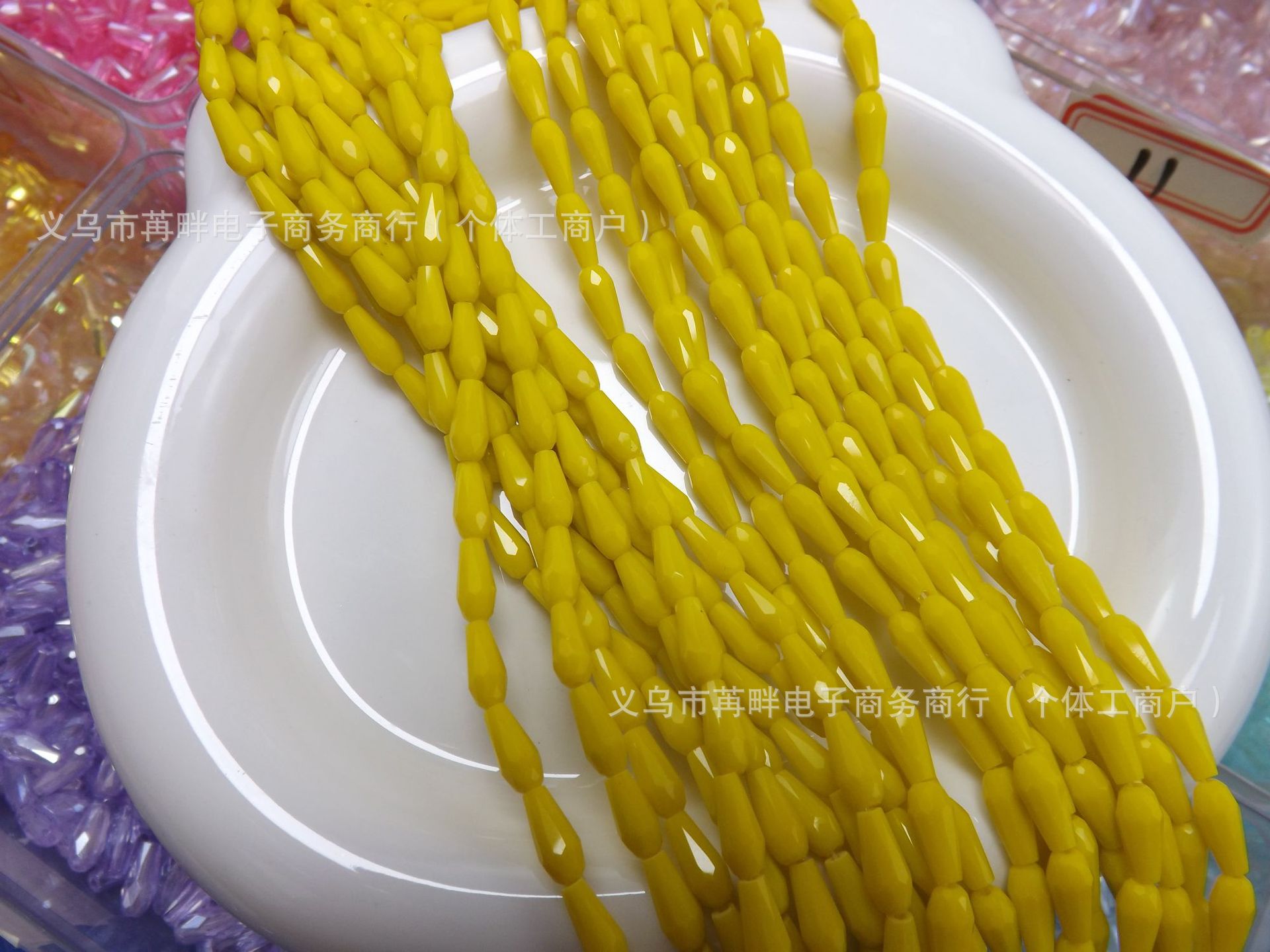 4mm*9mm长水滴人鱼泪晶晶diy水晶饰品配件玻璃珠子长水滴晶晶配件详情34