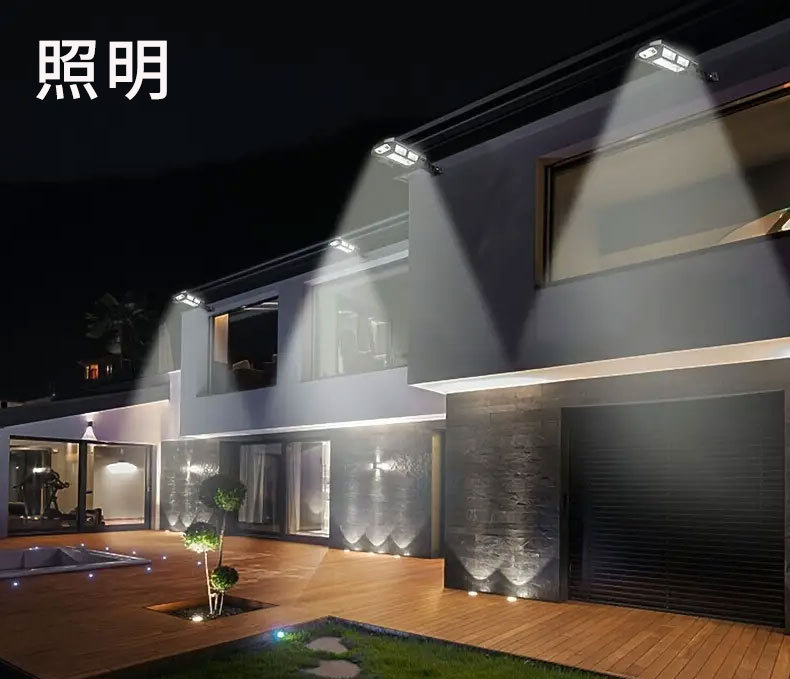 跨境户外庭院灯天黑自动亮人体感应LED家用照明墙壁灯太阳能路灯详情8