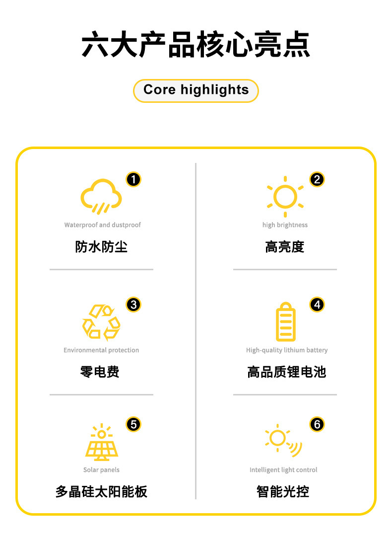 National trend cross-border dual-color temperature solar column head lamp, villa garden courtyard lamp, fence Chinese-style column wall landscape lamp pic 8