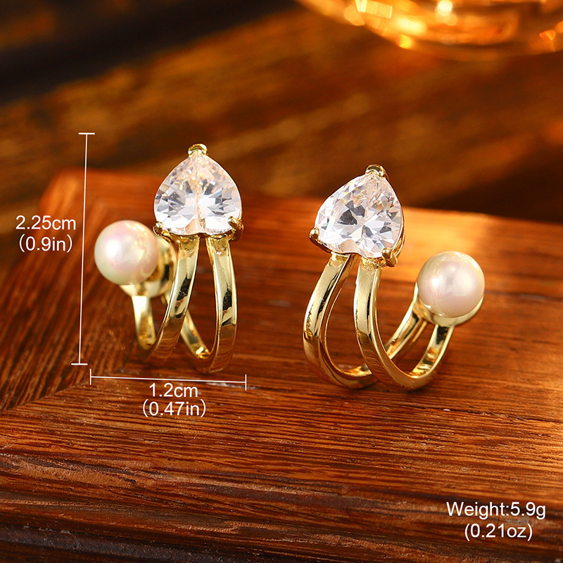 S925银针天然珍珠锆石耳钉花朵流苏多层耳环高级耳饰批发抖音爆款详情25