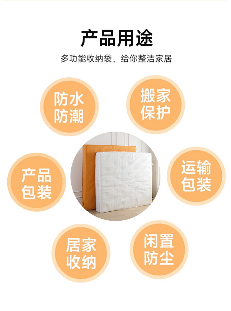 床垫打包袋牛皮纸搬家塑料防尘罩加厚收纳专用编织袋席梦思保护套详情5