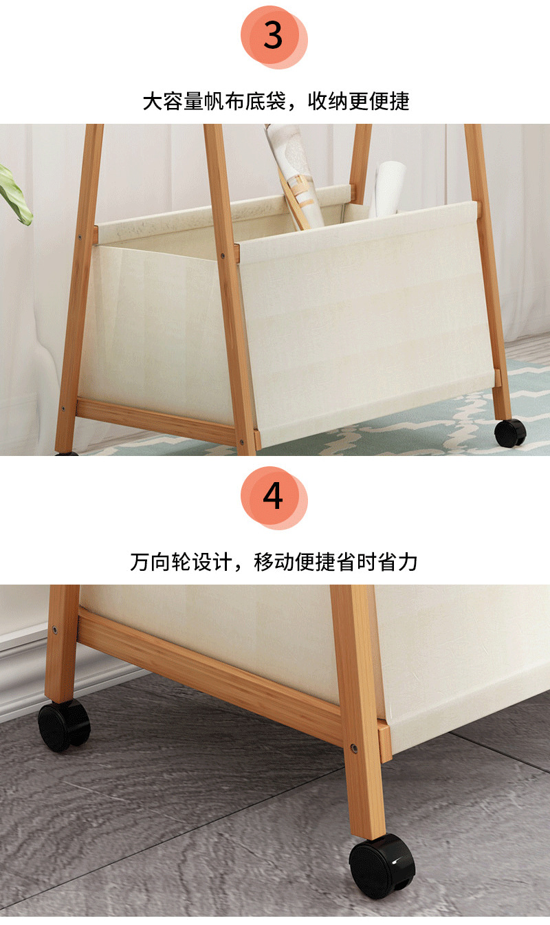 简易衣架落地布艺衣帽架卧室网红家用挂衣服架子挂包架收纳置物架详情10