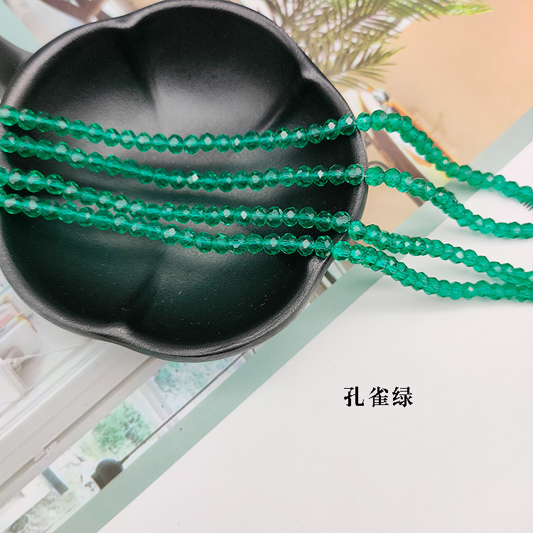 水晶玻璃切面扁珠玻璃珠彩色车轮散珠发饰箱包鞋服饰配件水晶扁珠详情12